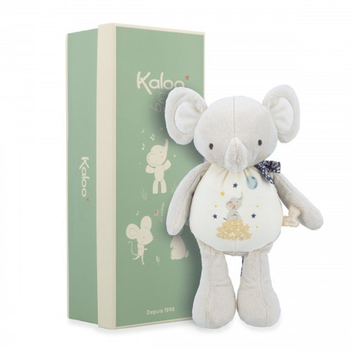 Peluche sonore - Elephant couleur unique, KALOO