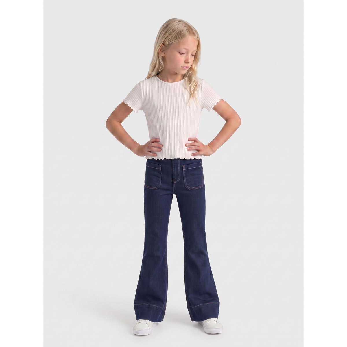 Jean Flared dark blue denim, KIDS ONLY