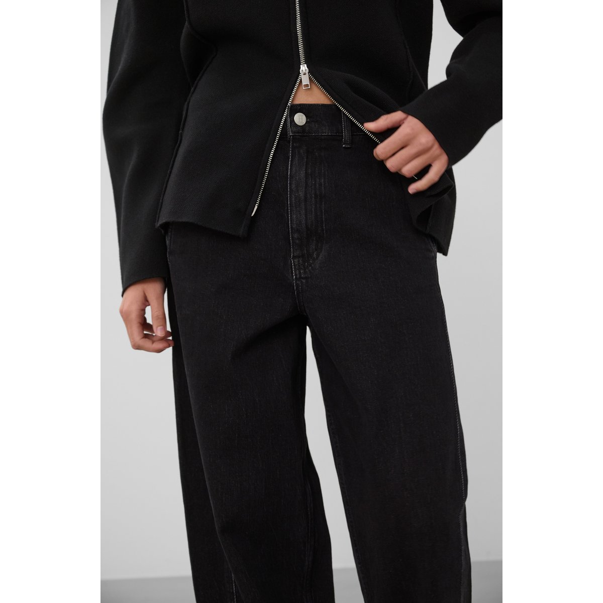 Jeans noir black washed denim, SOAKED IN LUXURY