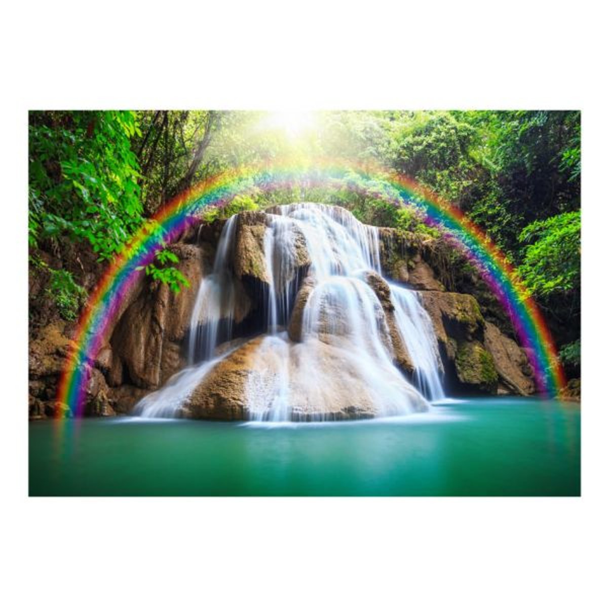 Papier peint intissé panoramique Paysage Waterfall of Fulfilled Wishes vert, EDEN