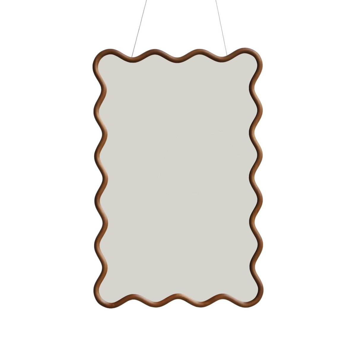 Miroir organique bois d'hévéa 92,5cm RUBY noyer, SWEEEK