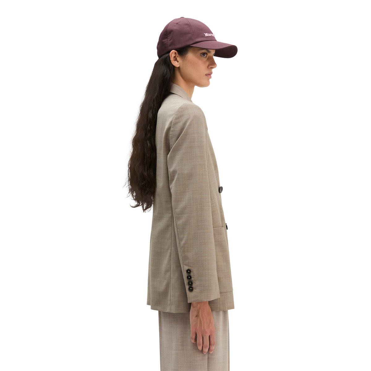 Blazer à double boutonnage, coupe classique en laine stretch de grande qualité beige, MARC O'POLO