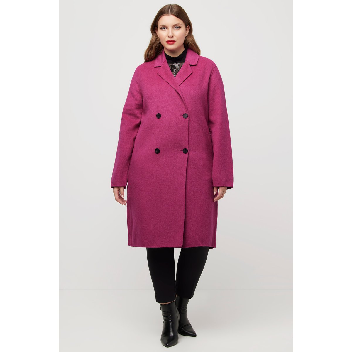Manteau, aspect laineux rose vif oriental, ULLA POPKEN