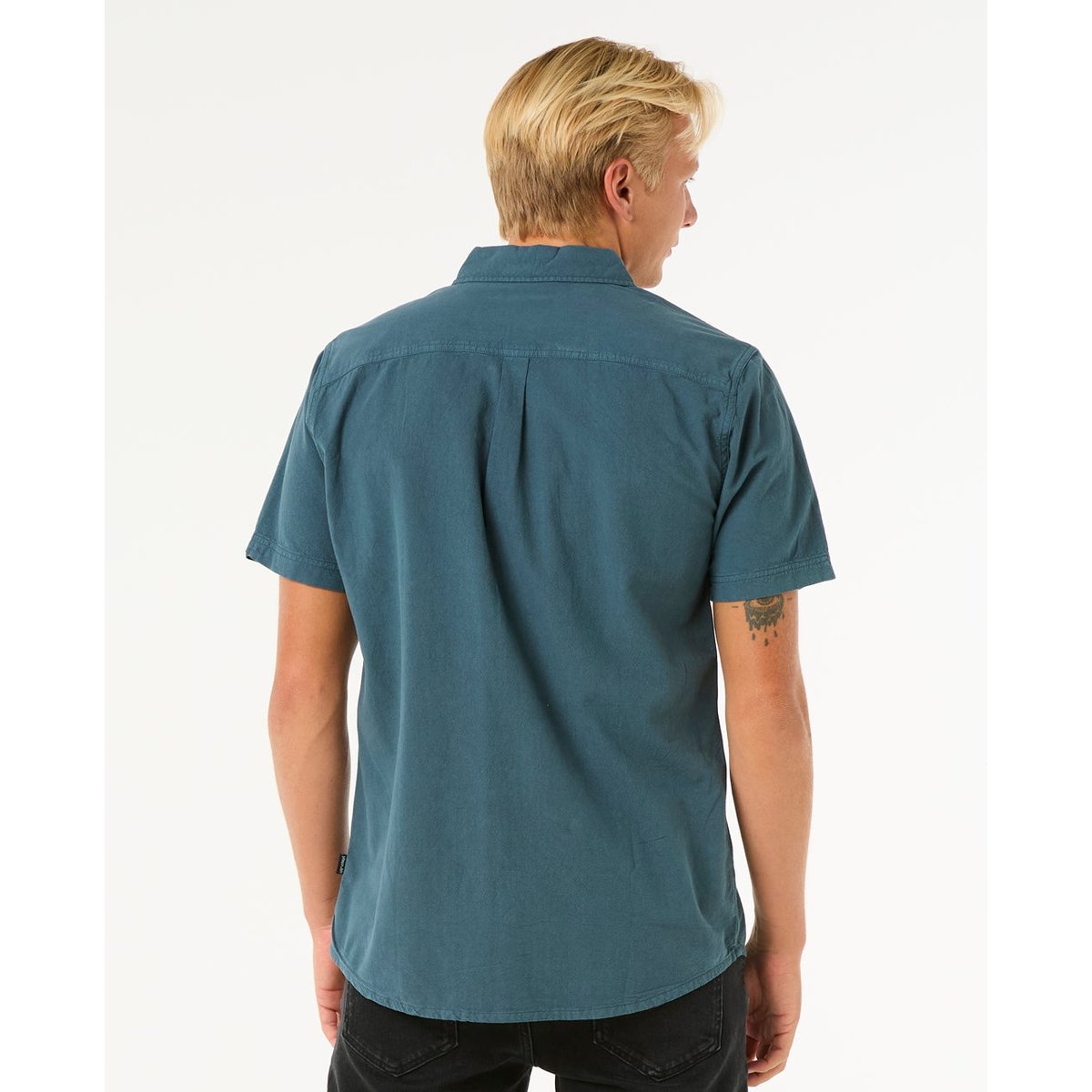 Chemise Classic SURF Washed à Manches courtes vert pin, RIP CURL