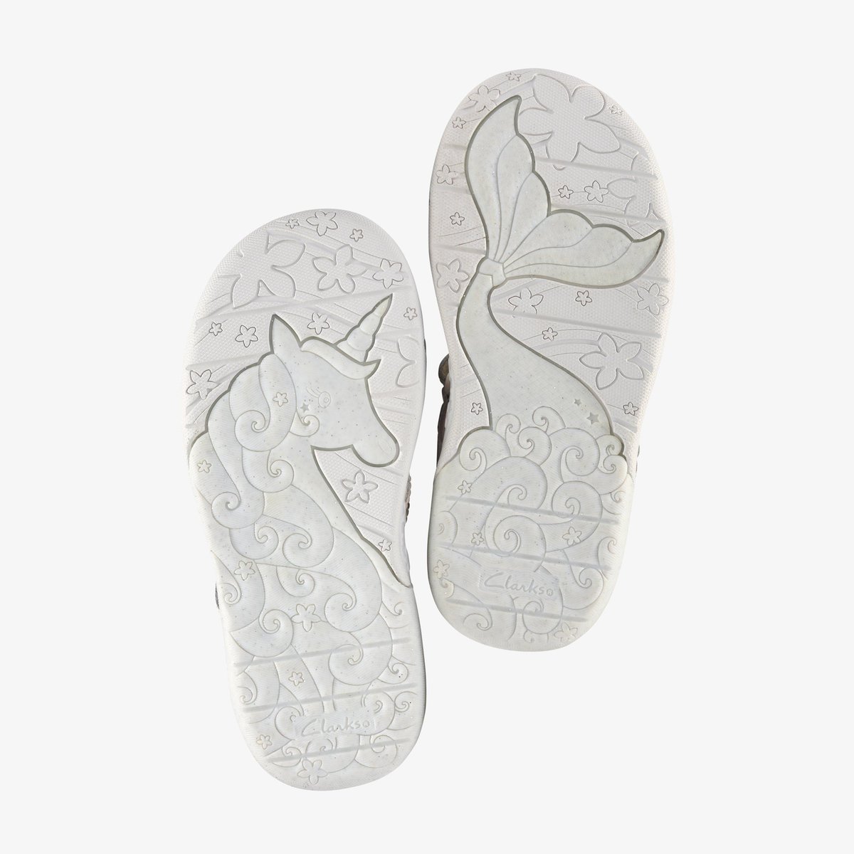 Sandales Cuir/Synthétique Coupe Large OSIAN BRILL K blanc, CLARKS