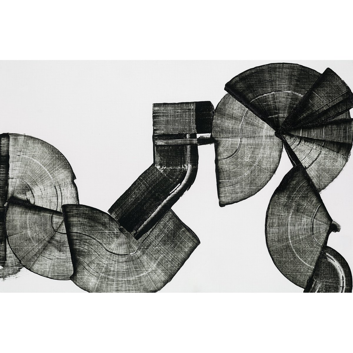 Papier peint panoramique EtiK GraphiK, Gris 225 x 250cm noir et blanc, ACTE DECO