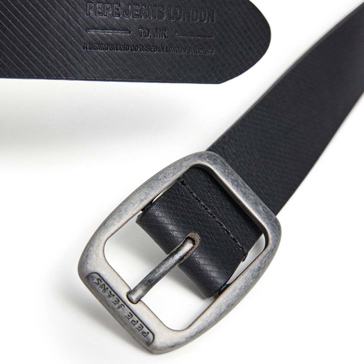 Ceinture En Cuir Texturé noir, PEPE JEANS