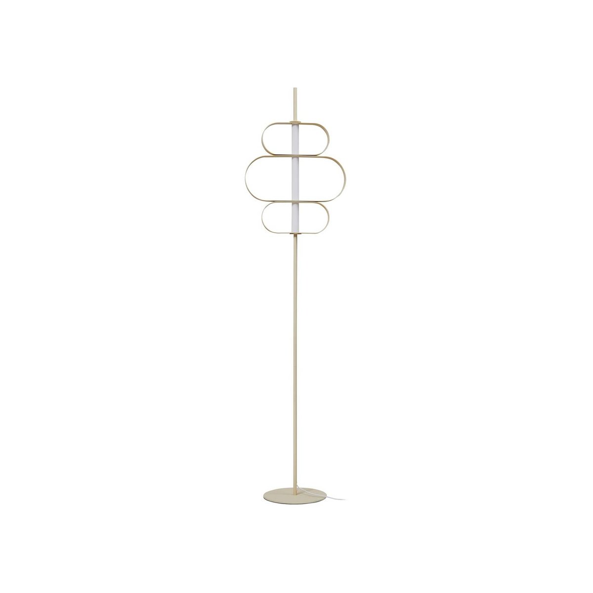 Lampadaire en métal moderneLED, Audrina beige, blanc, LUCANDE