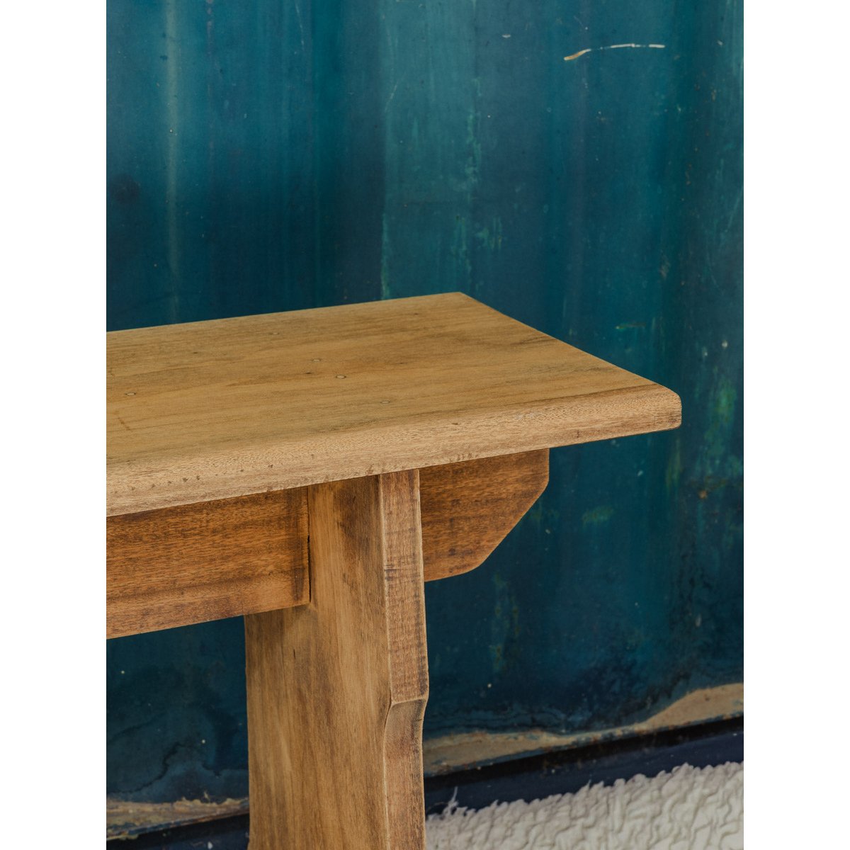 Banc de ferme en bois Antoine N°386 - Bon état bois clair, DEBONGOUT