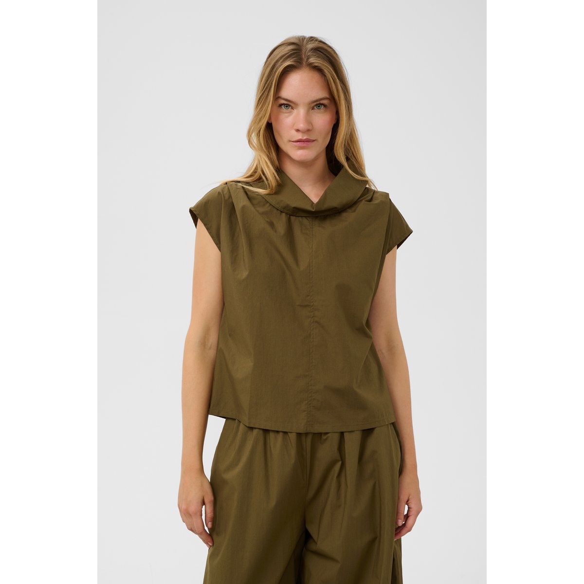 Blouse à manches longues vert beech, SOAKED IN LUXURY