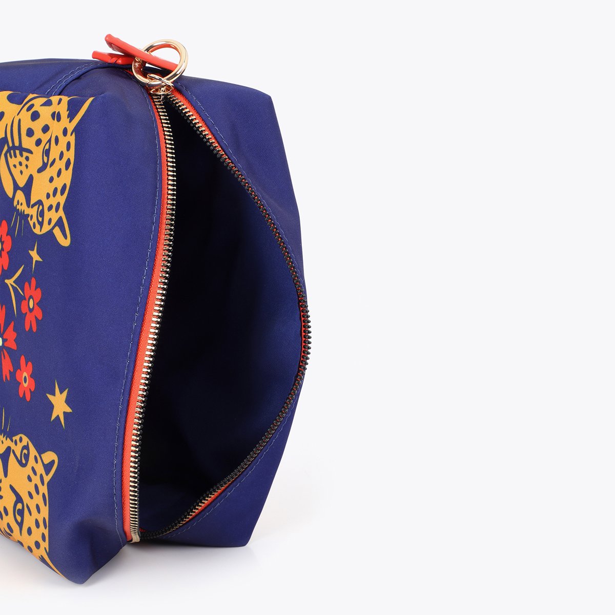 Trousse de toilette imprimé léopard bleu roi, LOLA CASADEMUNT