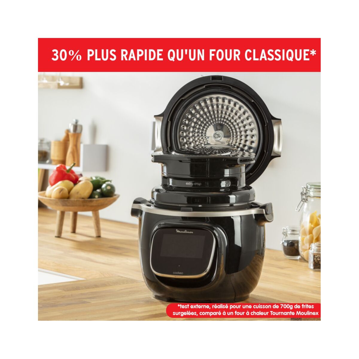 Couvercle Cookeo Extra Crisp EZ150800 noir, MOULINEX