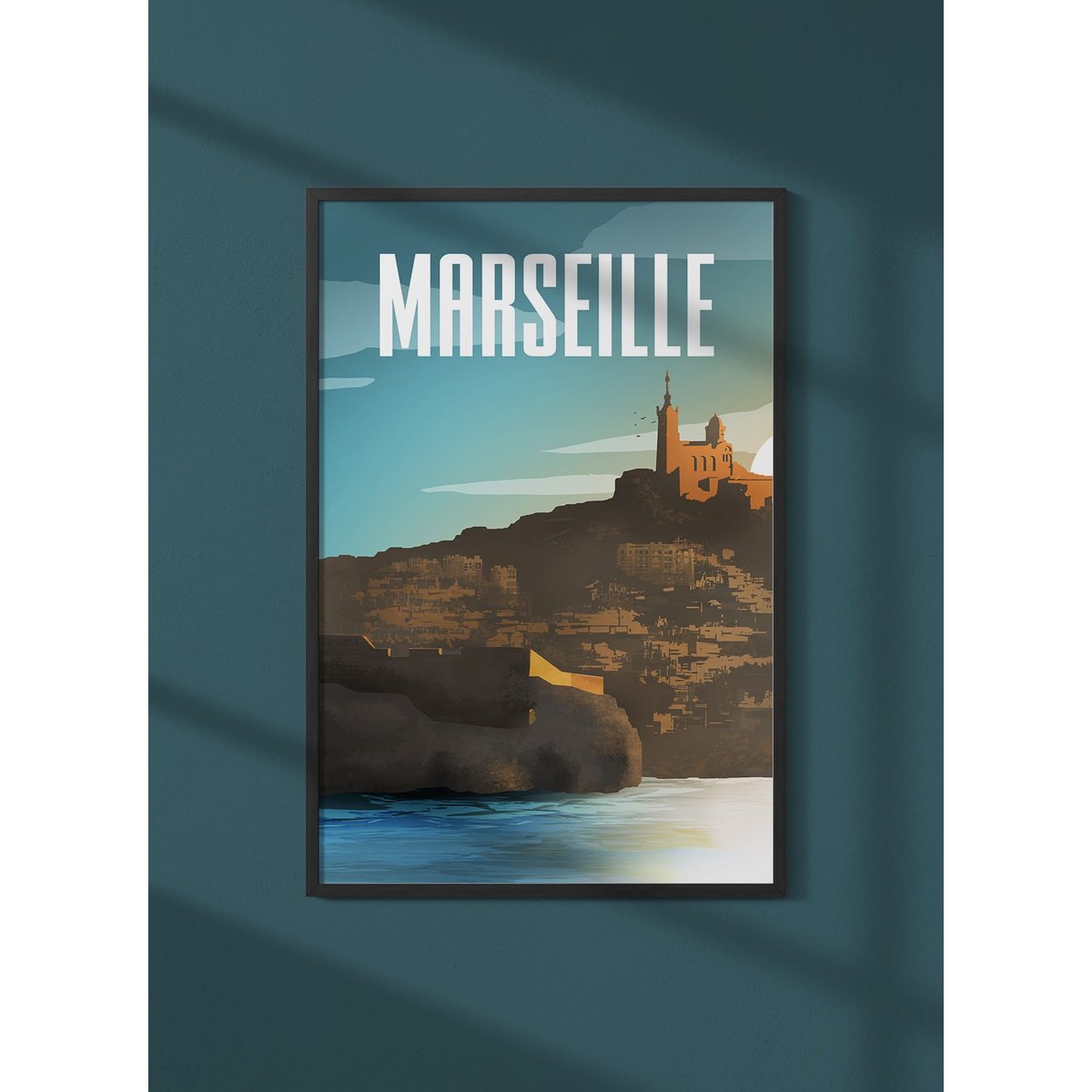 Affiche ville Marseille blanc, L'AFFICHERIE