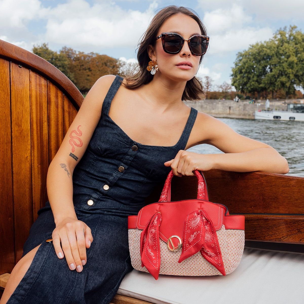 Sac shopper  Sade rouge, LOLLIPOPS