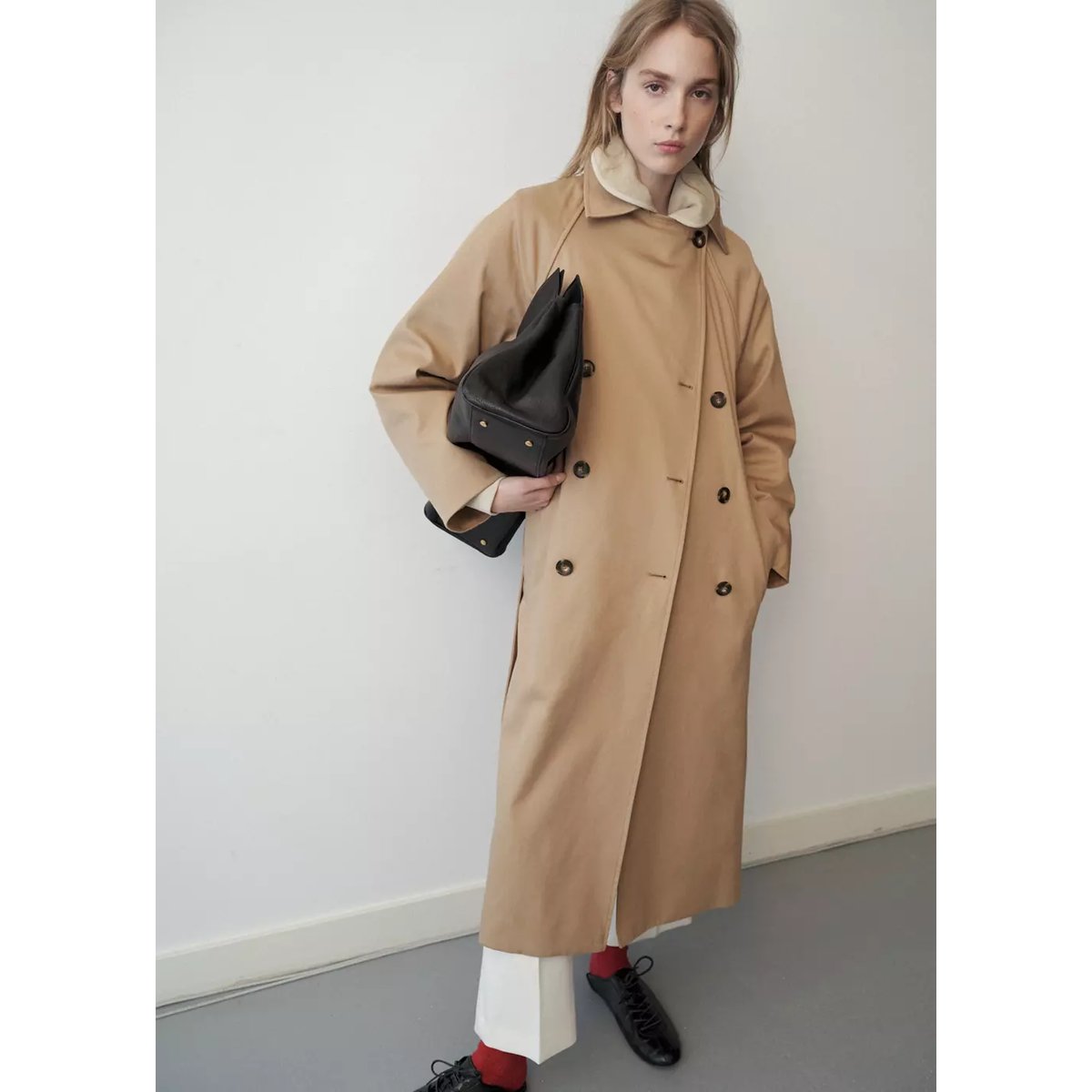 Trench coton ceinture beige, MANGO