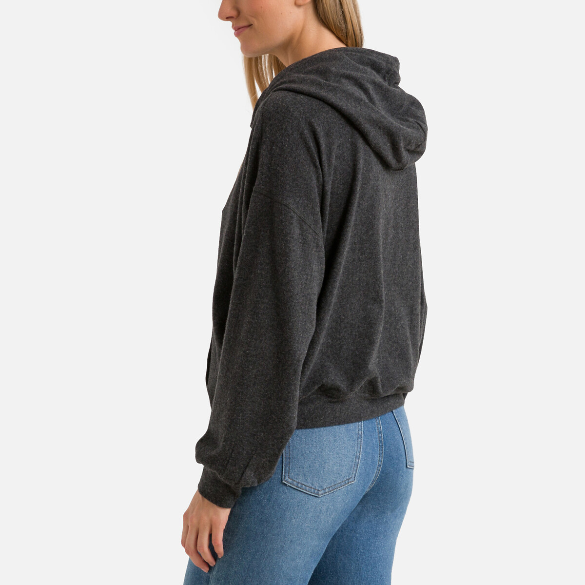 Sweat zippé à capuche YPAWOOD carbone, AMERICAN VINTAGE