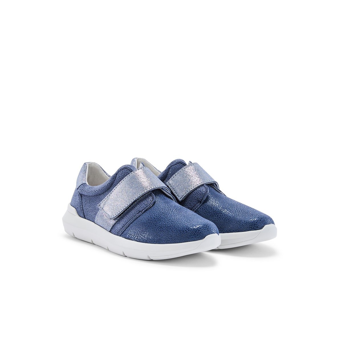 Derbies femme à scratch bleu, PEDICONFORT