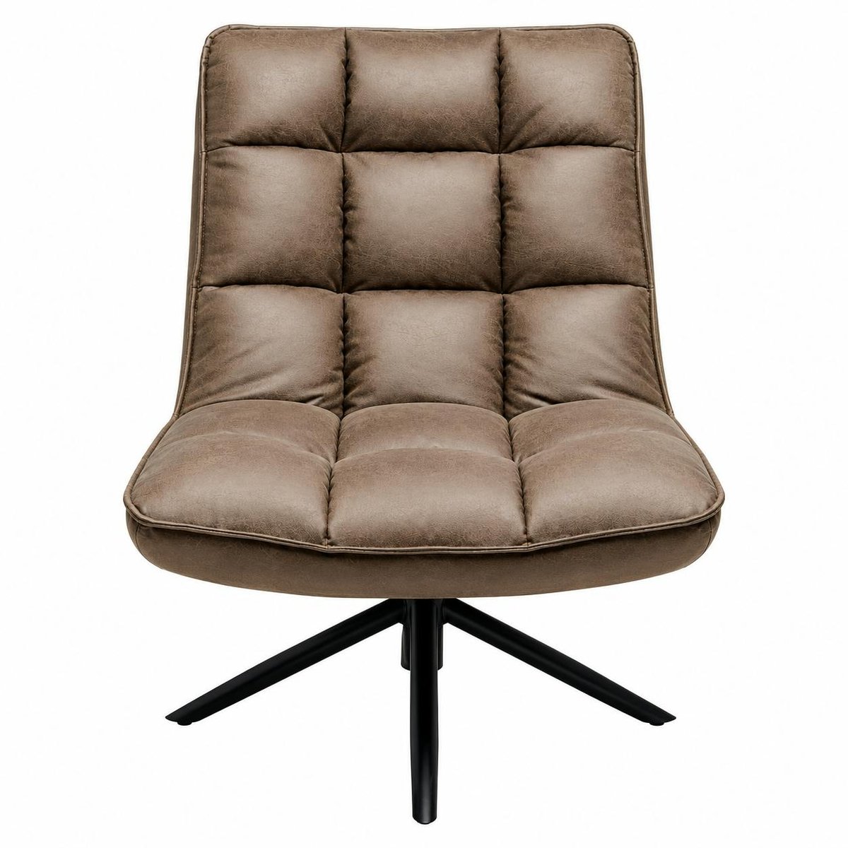 Fauteuil pivotant confort KERALA marron, PIER IMPORT
