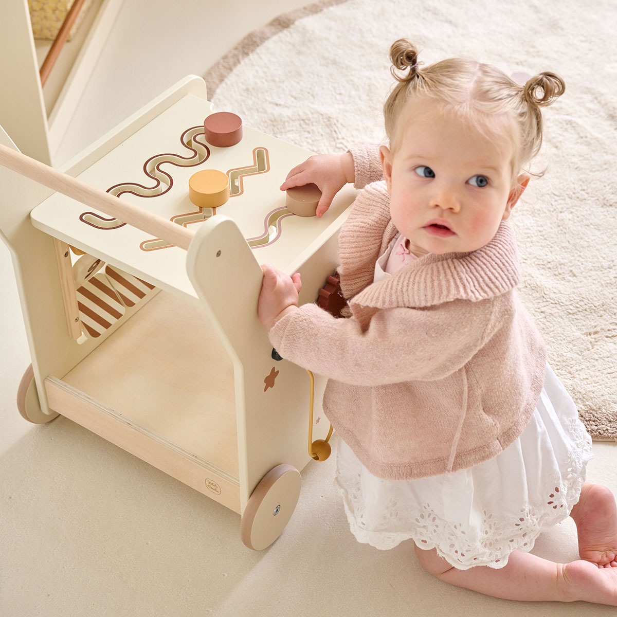 Chariot de marche en bois «Étoile» ETOILE naturel, PETITE AMELIE