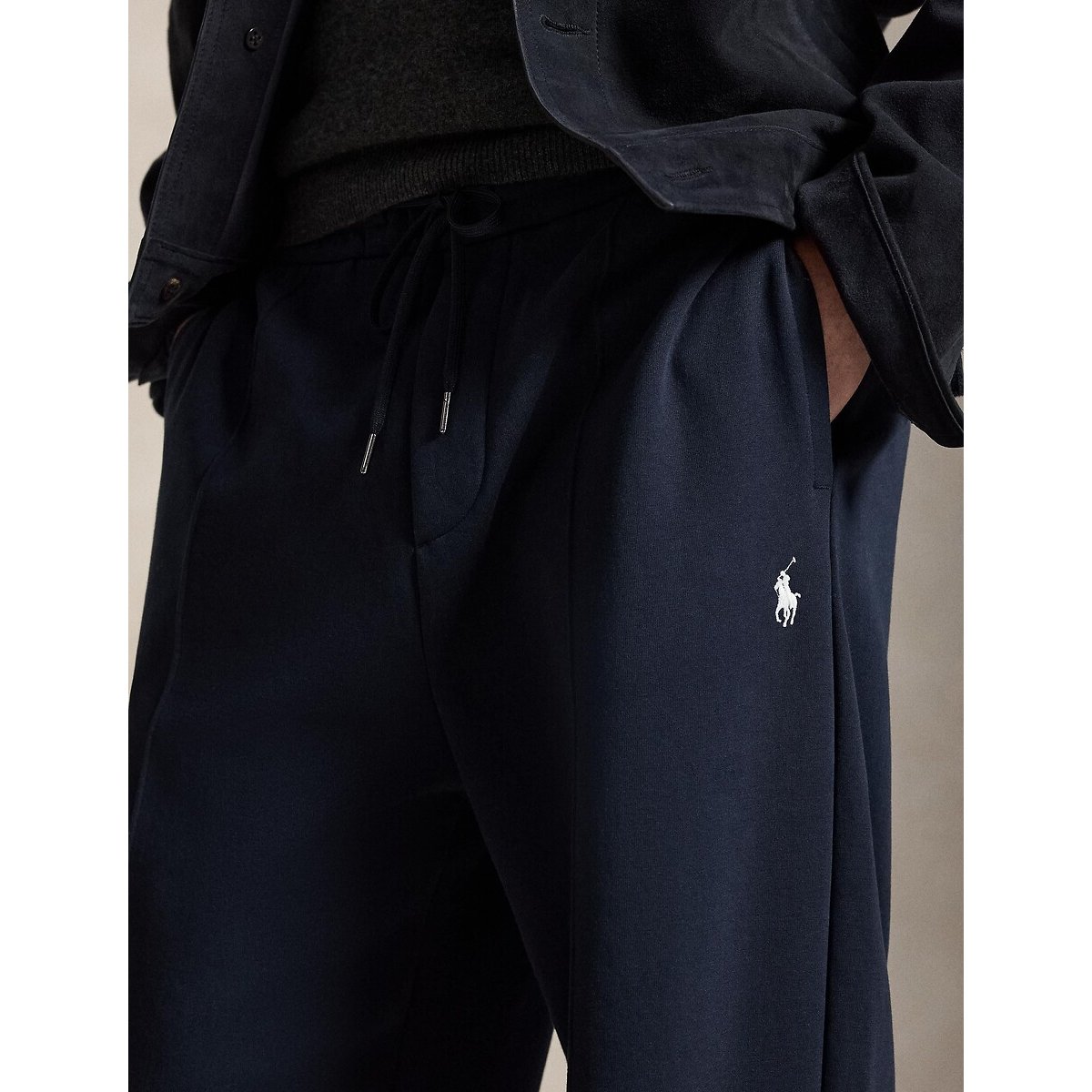 Pantalón ancho con cintura elástica azul marino, POLO RALPH LAUREN