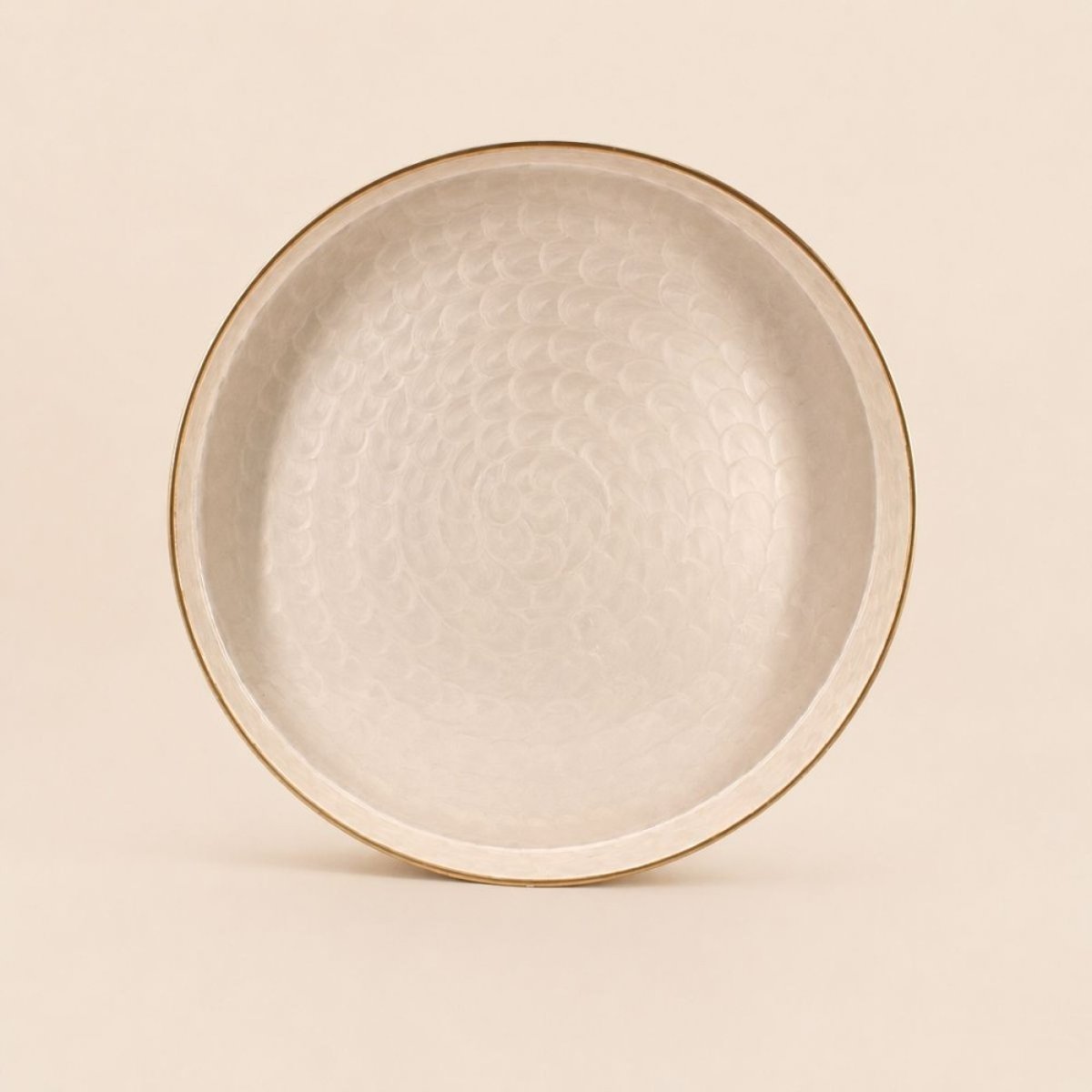 Plateau en métal doré aspect nacré 46cm doré, ORNAMI