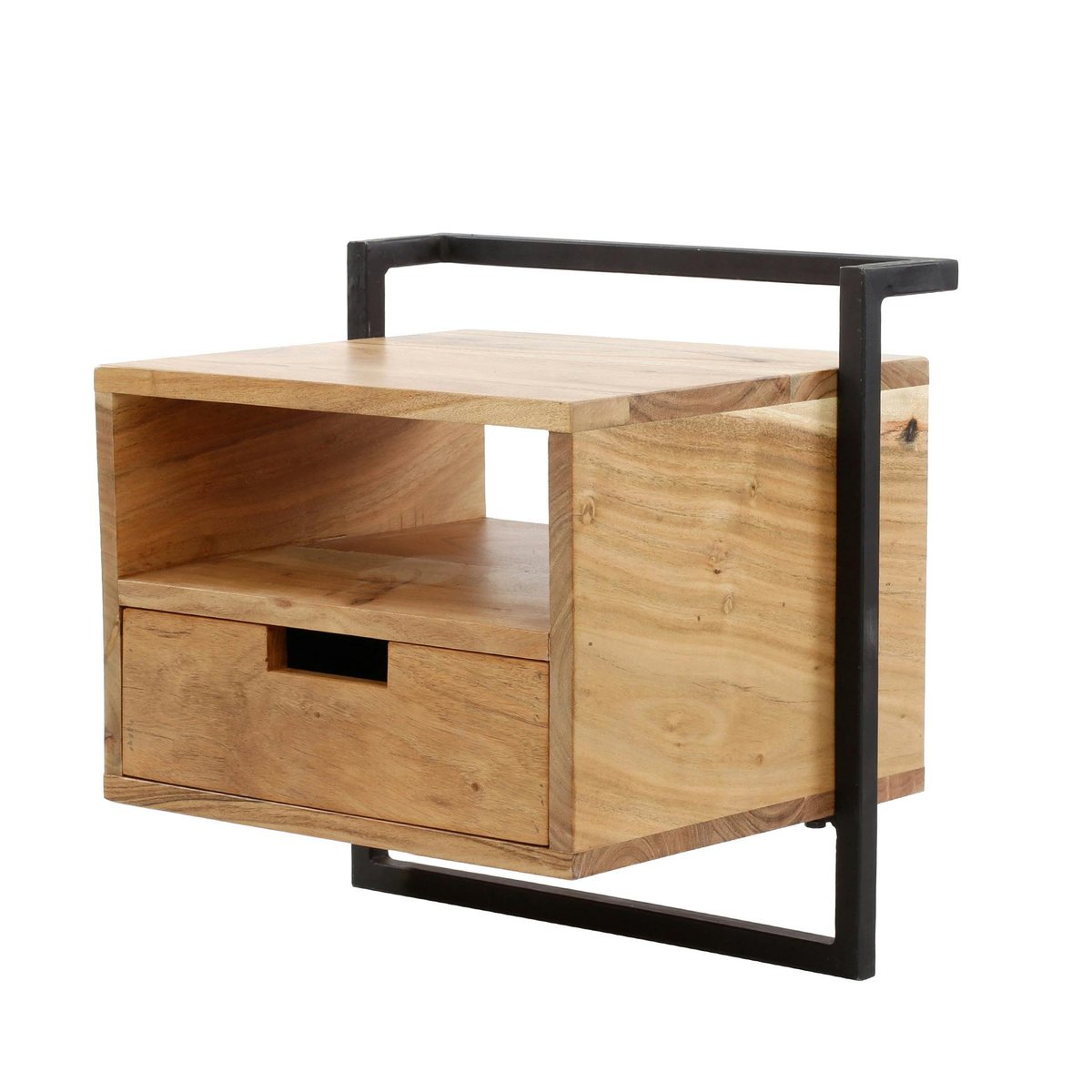 Table de chevet suspendue moderne en bois MELBOURNE bois naturel, PIER IMPORT