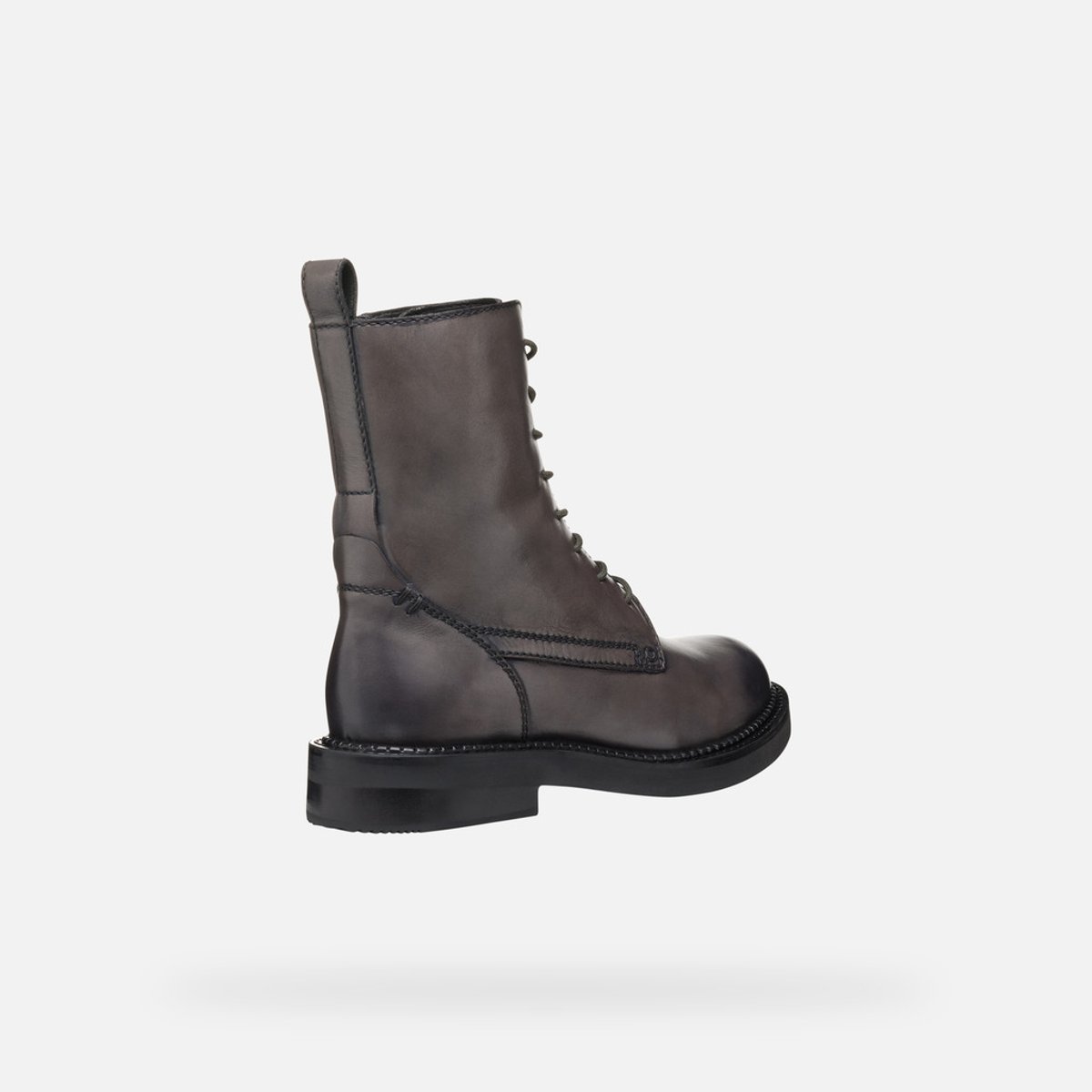 Bottines lacées en cuir, SERILDA taupe, GEOX