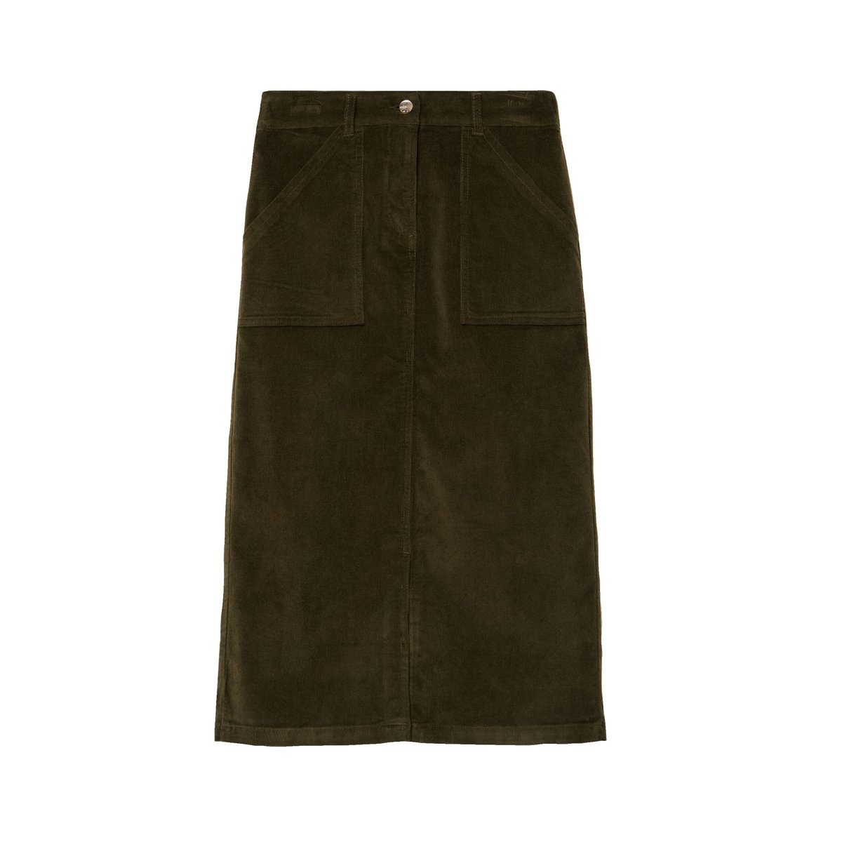 Jupe en velours vert kaki, BREAL