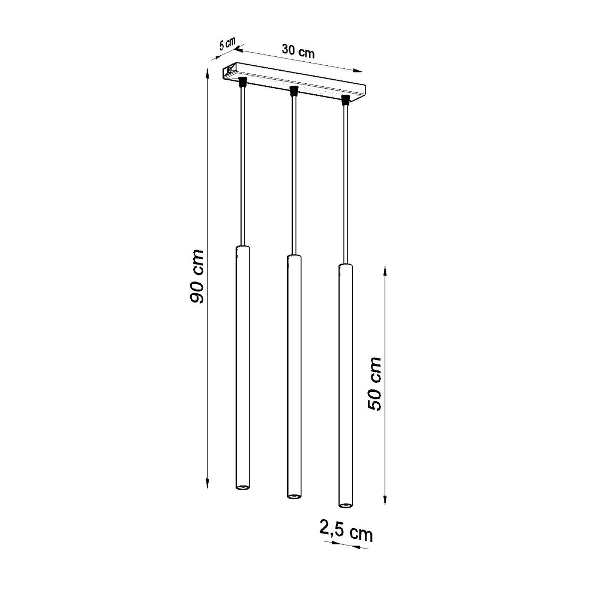 Suspension Acier Blanc G9 3 Pastelo Line blanc, EDEN