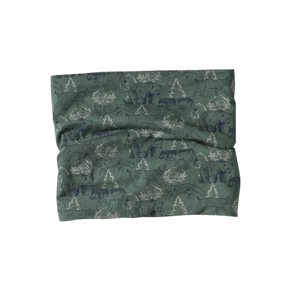 Snood imprimé doublé sherpa vert sauge, VERTBAUDET