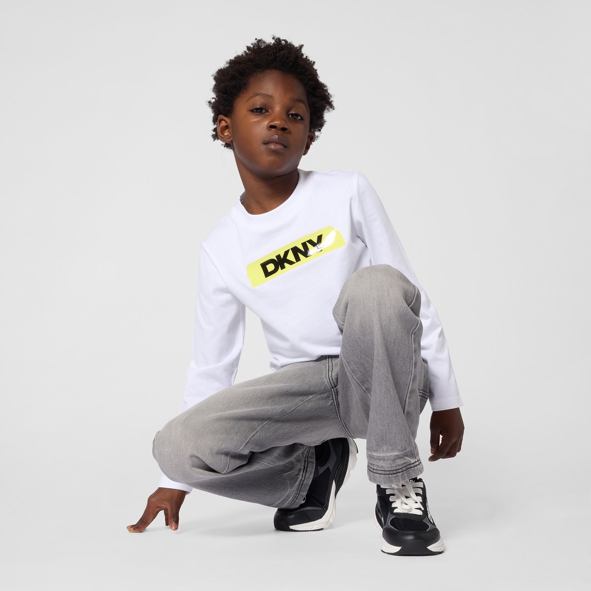 Tee-shirt manches longues blanc, DKNY