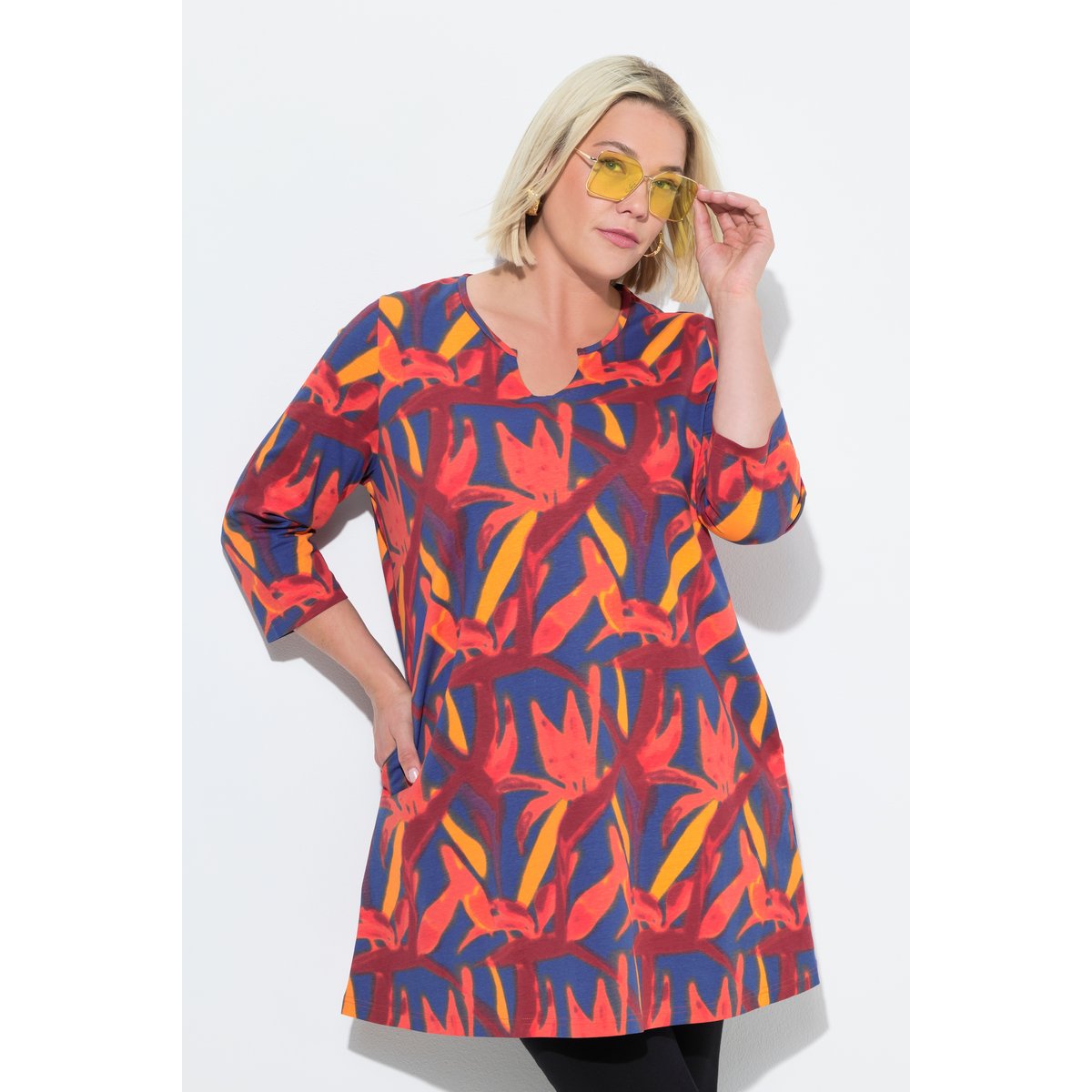T-shirt long noir, ULLA POPKEN