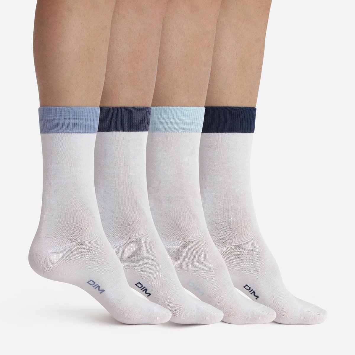 Lot de 4 paires de mi-chaussettes ECODIM blanc, DIM