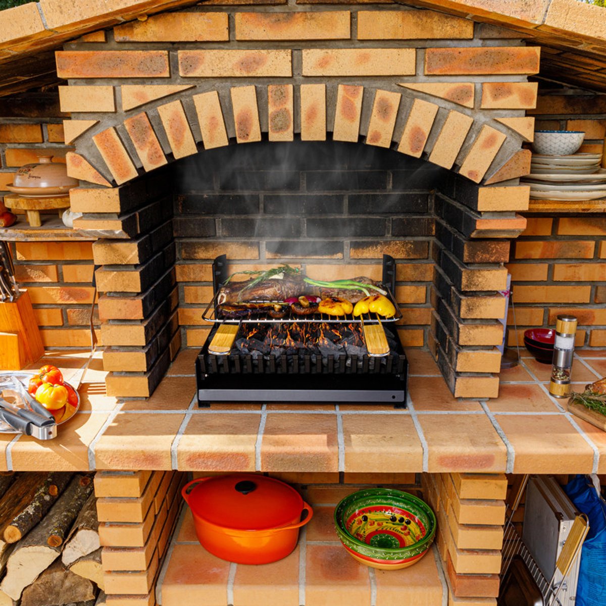 Barbecue au charbon, réglable, Grilloir, GRILLOIR noir, SOMAGIC