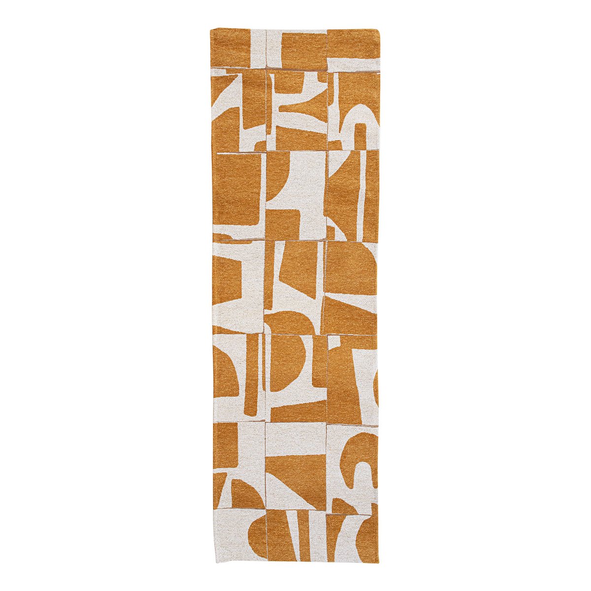 Tapis intérieur/extérieur tissé plat LASH jaune, NOVATREND