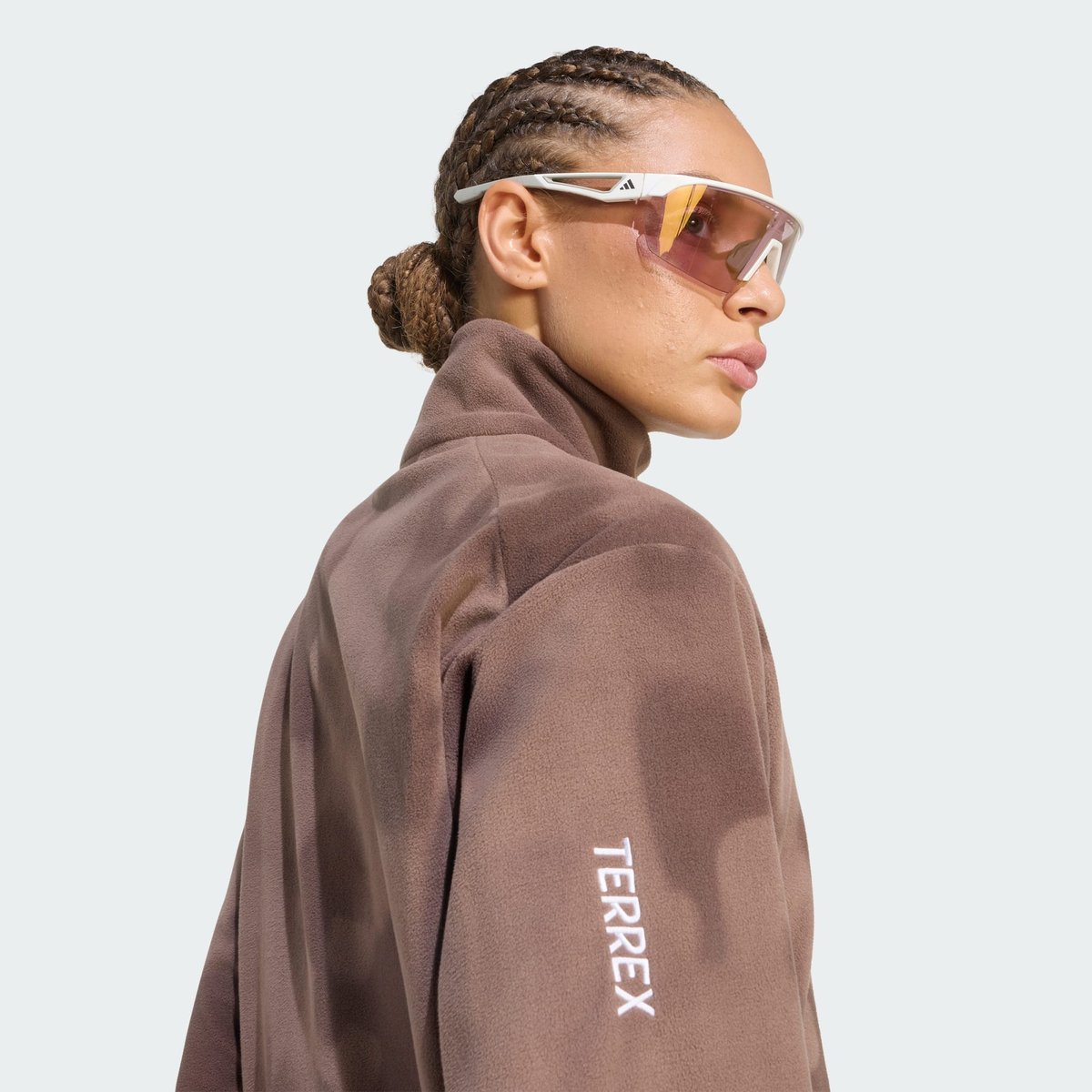 Veste Polaire Zip Intégral Climawarm Terrex Multi Veste Polaire Zip Intégral Climawarm Terrex Multi earth strata / brown, adidas Performance