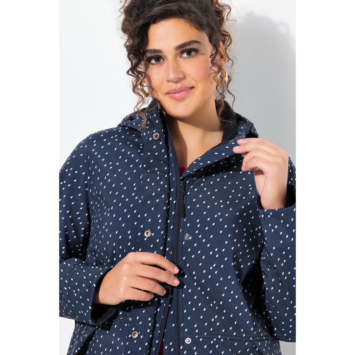 Veste longue Softshell imperméable marine, ULLA POPKEN