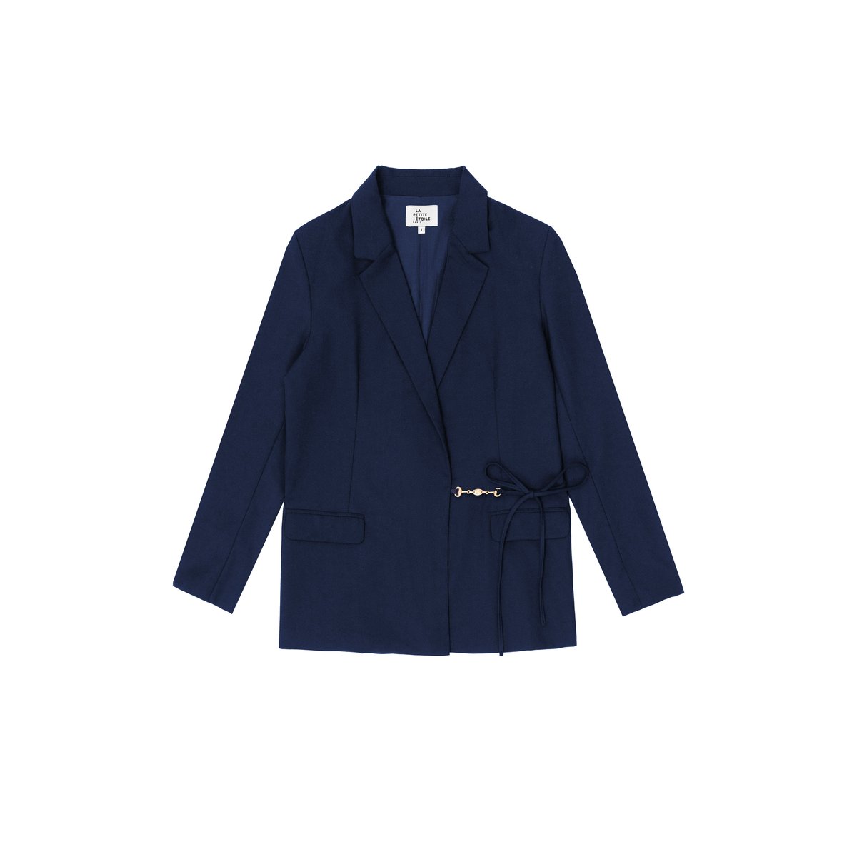 Veste col tailleur uni VIAMA 25-marine, LA PETITE ETOILE