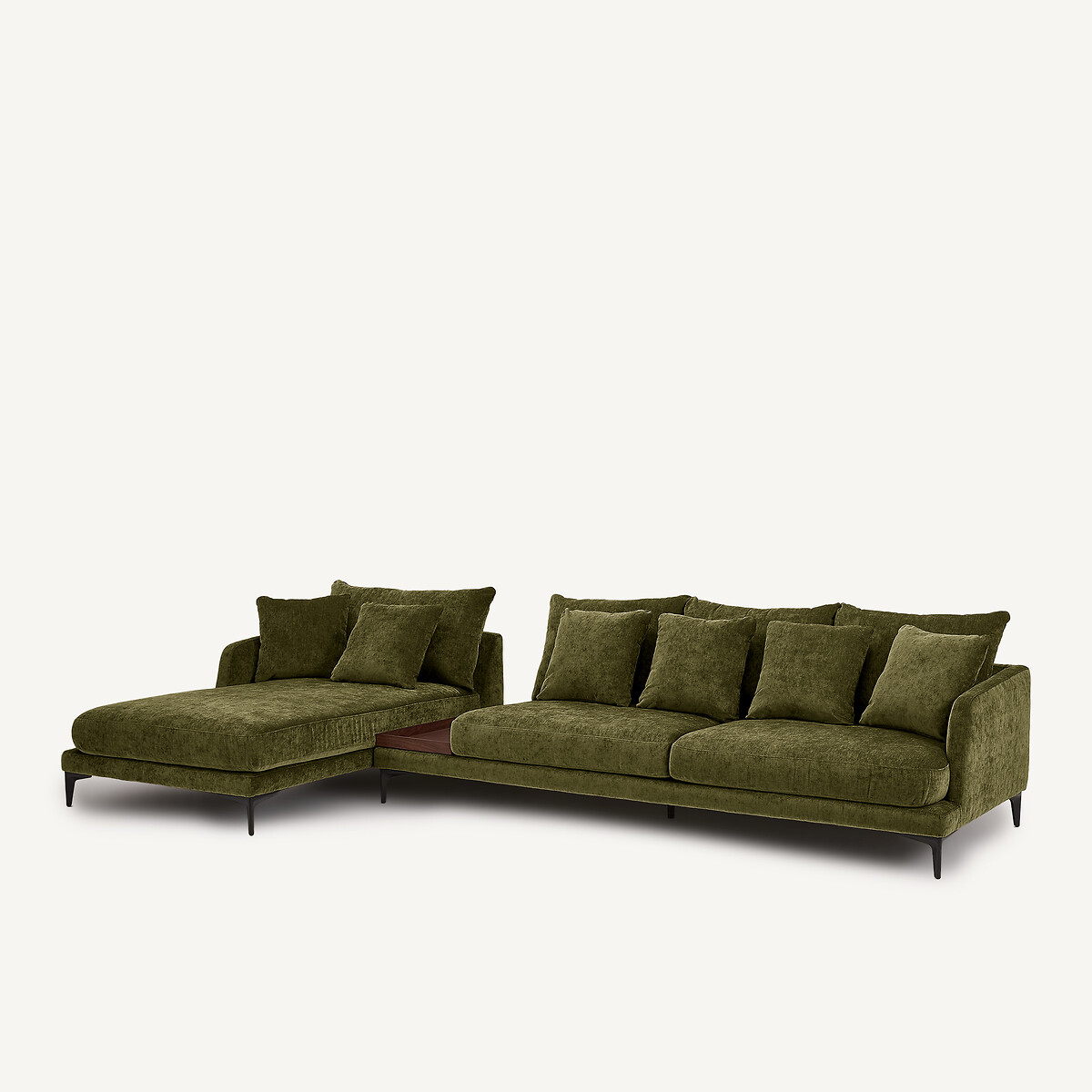 Chaise longue in velluto misto, MODERNISTE, design Emmanuel Gallina verde frutteto, AM.PM X EMMANUEL GALLINA