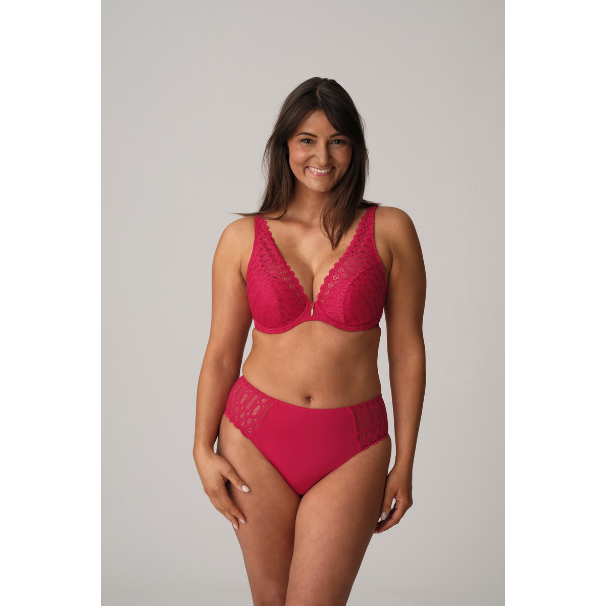 Soutien gorge demi-mousse plongeant LOS AYALA rouge - sangria, PRIMADONNA