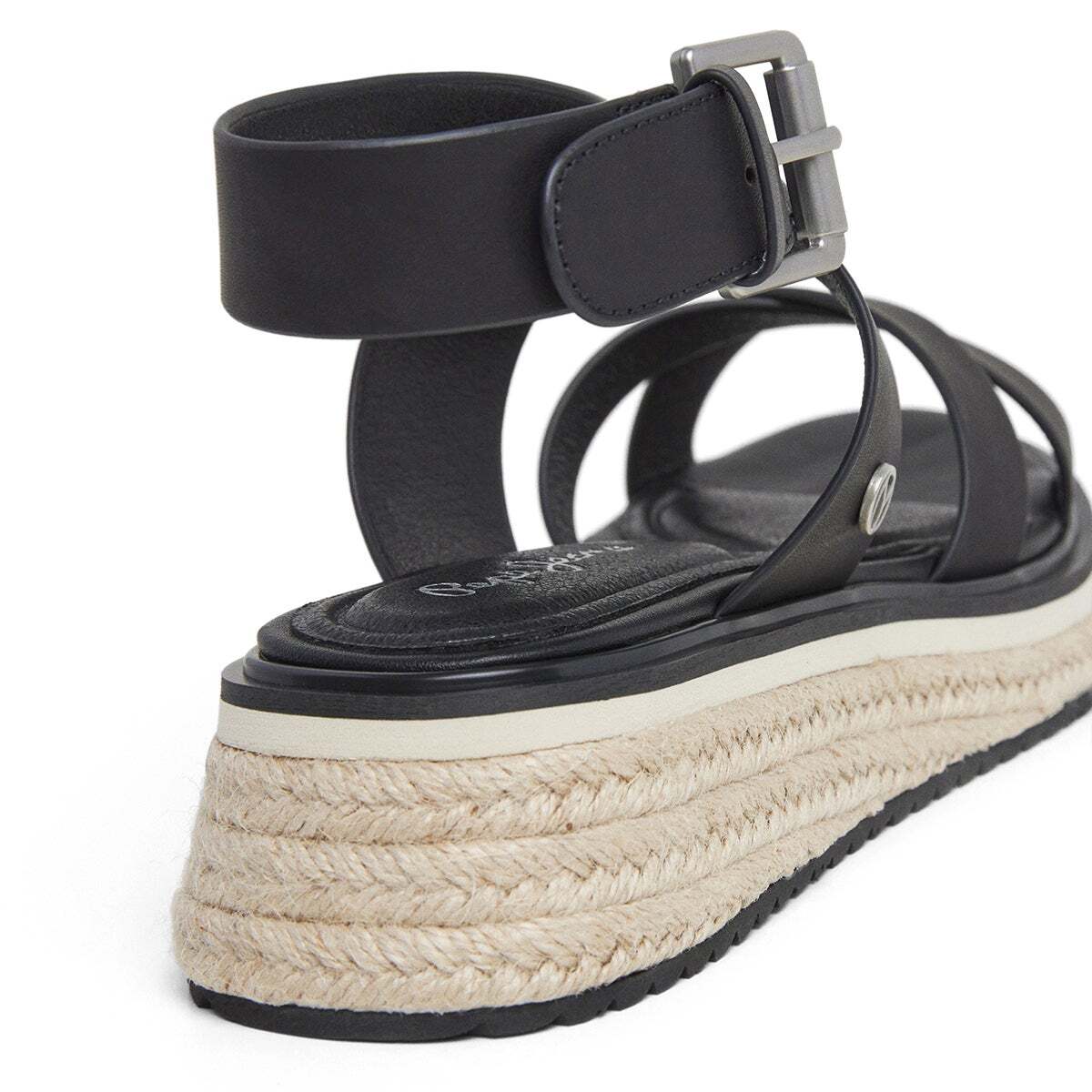 Sandales Compensées À Brides Croisées noir, PEPE JEANS