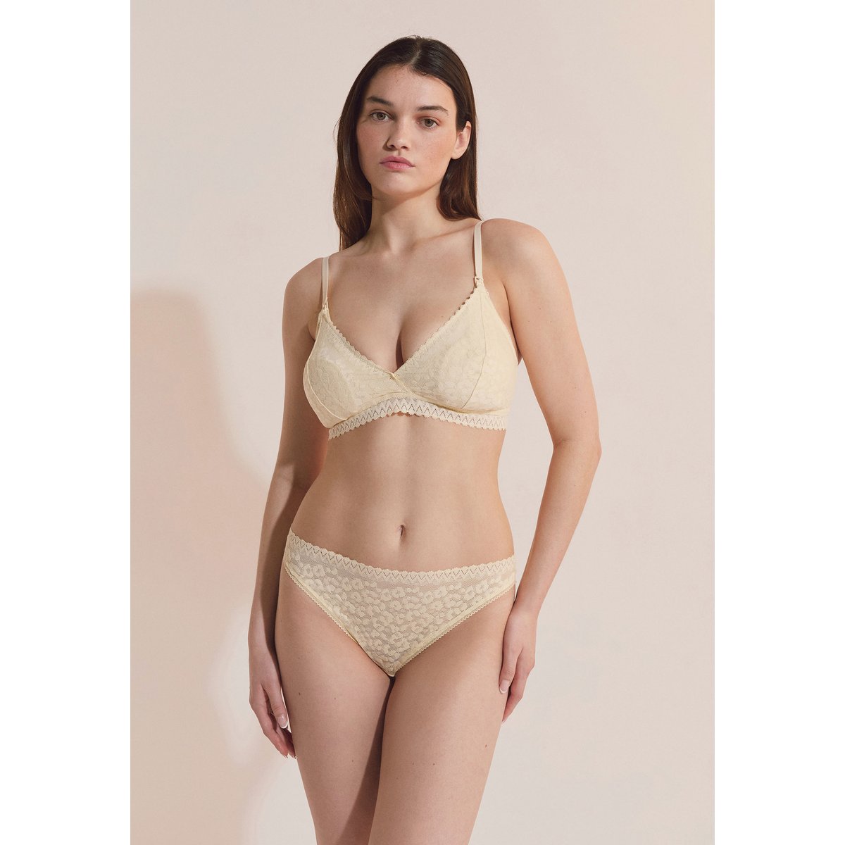Soutien-gorge N.8 - Le triangle en coton avec clips d'allaitement et coussinets anti fuite MILK vanille, ETAM