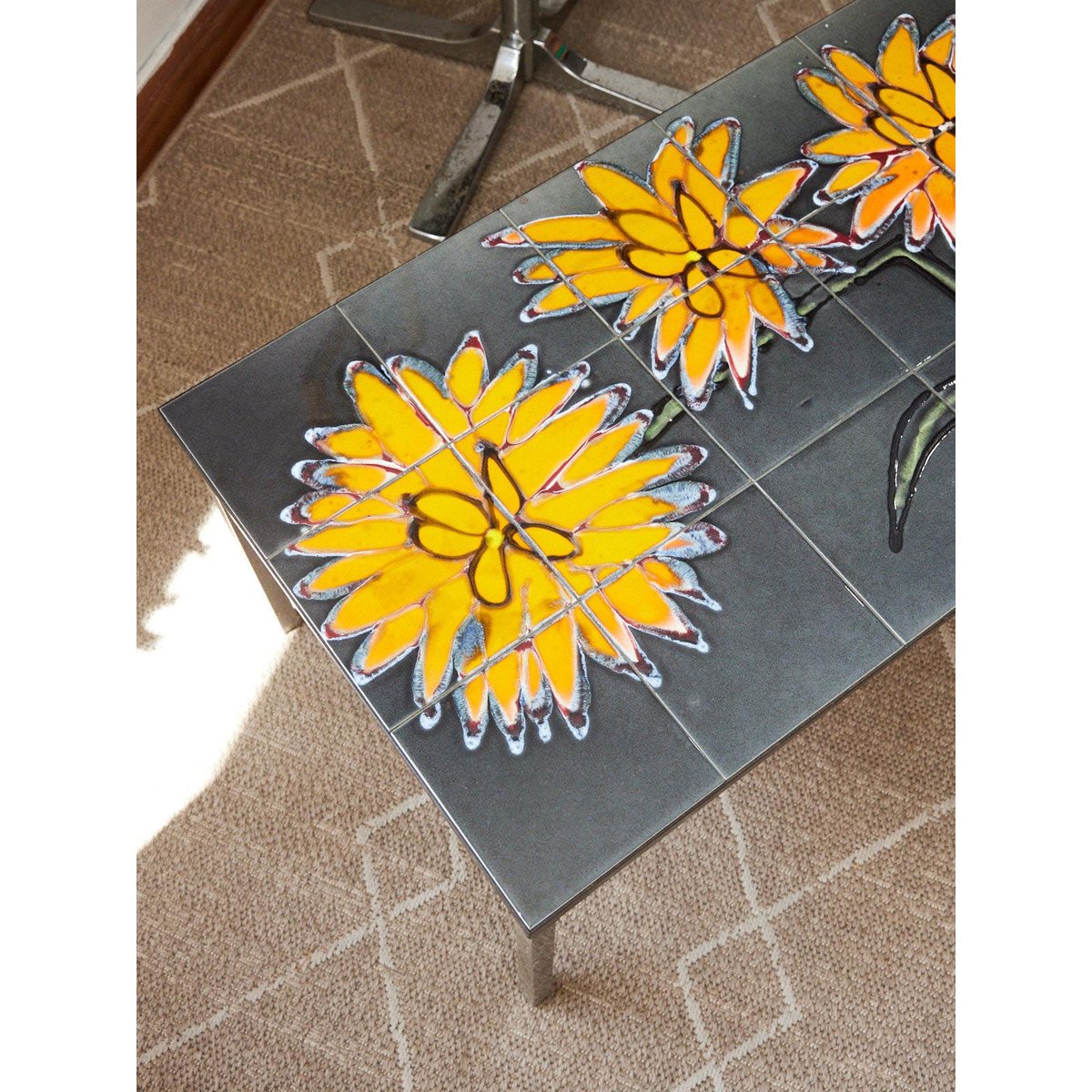 Table basse en céramique Donna N°1048 - Bon état noir, DEBONGOUT