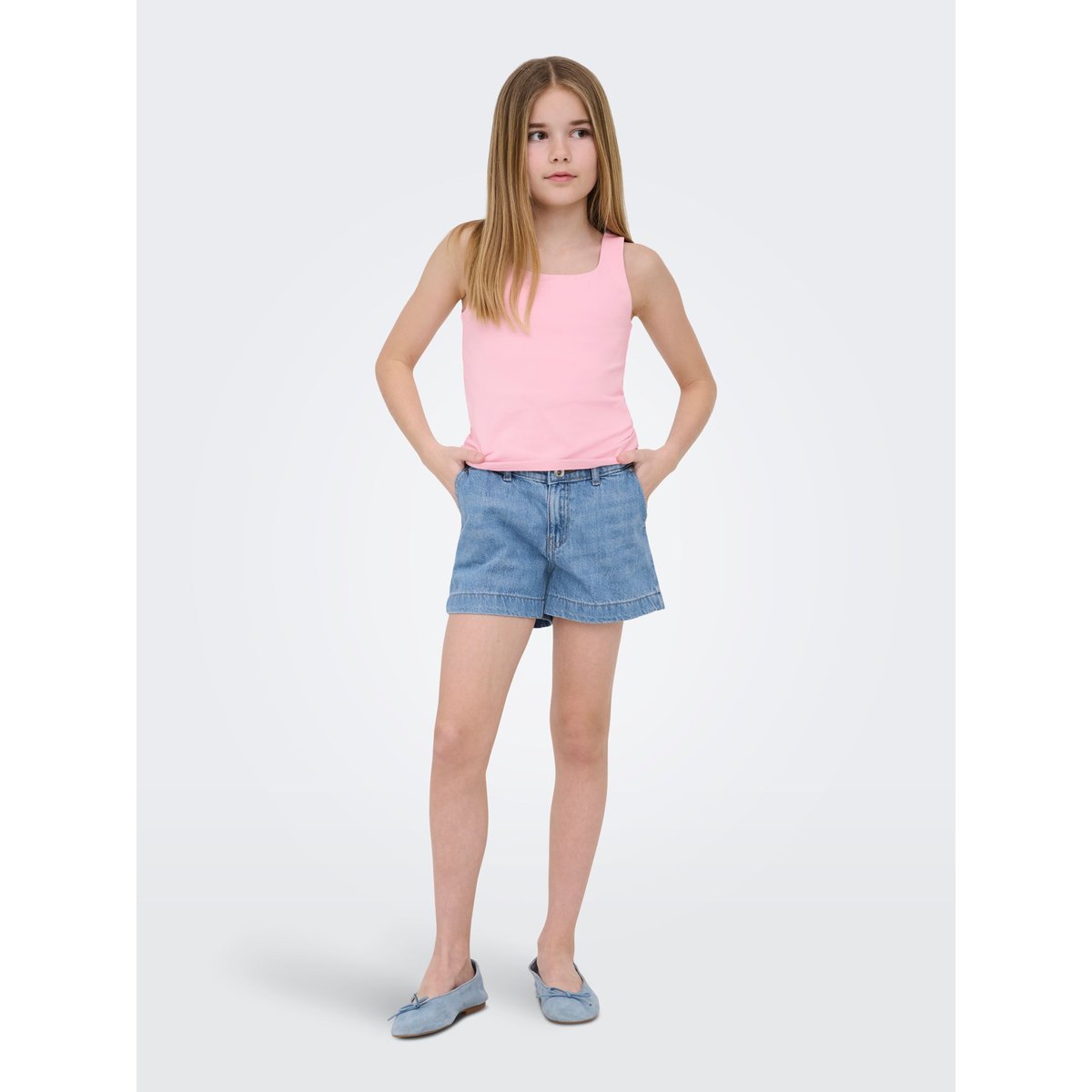 Short En Denim light blue denim, KIDS ONLY