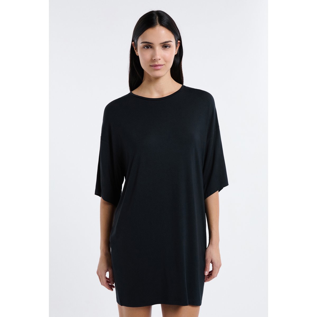 Chemise de nuit en modal KATE noir, ETAM