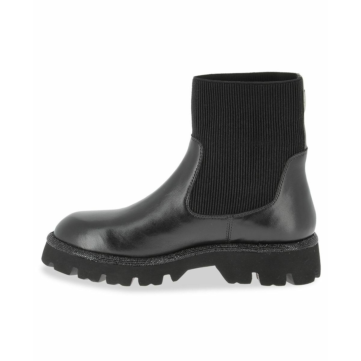 Boots cuir à enfiler Zanna noir, LES TROPEZIENNES PAR M.BELARBI