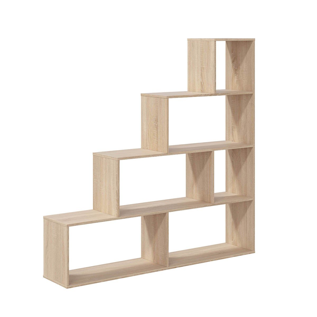 Étagère escalier 6 cases Klum - H145 cm chêne clair, CALICOSY