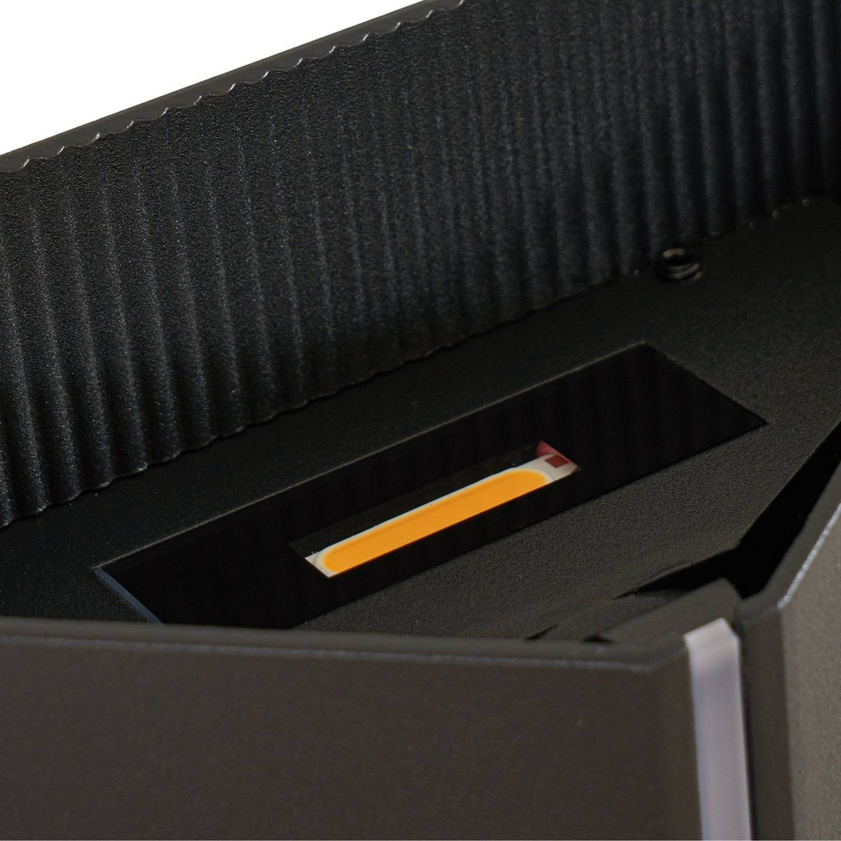 Applique extérieure en métal moderneLED noir, LINDBY
