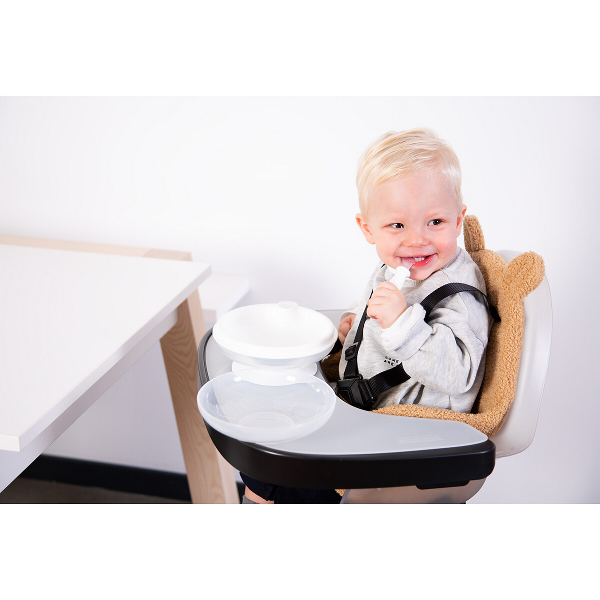 Coussin pour chaise haute evolu beige, CHILDHOME
