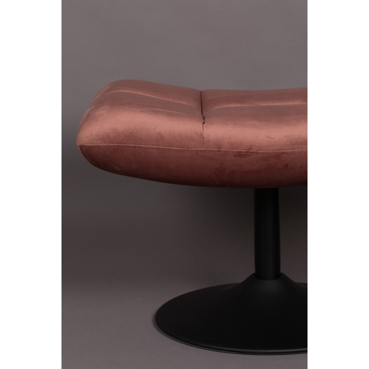 Tabouret repose pieds en velours - HOCKER rose, DUTCHBONE